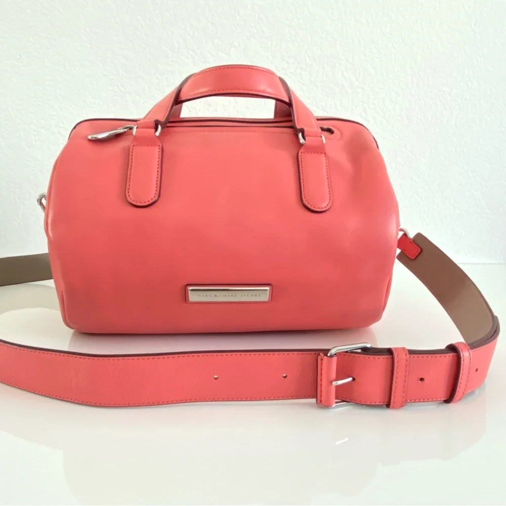 Chic Coral Leather 2 way bag